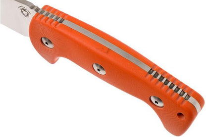 Maserin Hunting 978 Orange G10 Fixed Blade Knife – 440C Steel with Leather Sheath