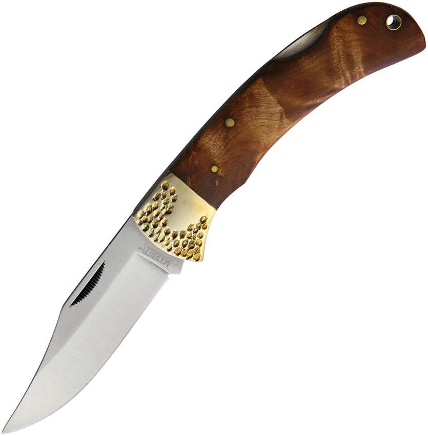 Marbles Large Lockback Burl Wood BF210643 by Marbles
