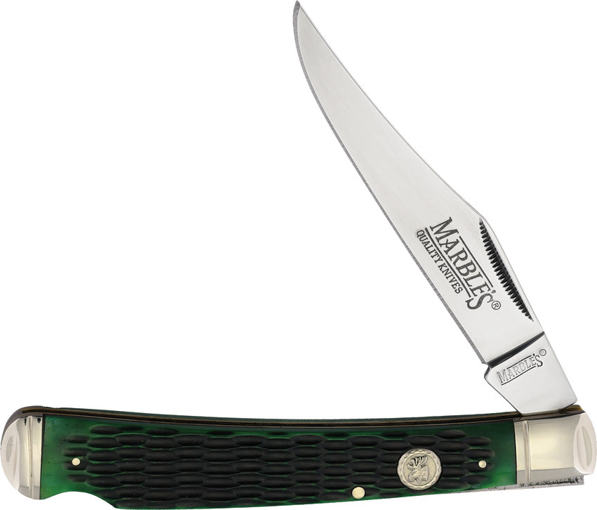 Marbles One Blade Hunter Green Bone MR632  KA25 by Marbles - Pocket Knife for Sale in UK