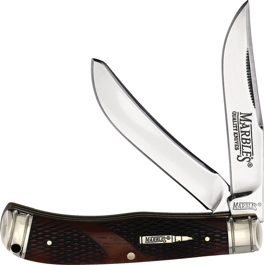 Marbles Trapper Brown Checkered Bone KB284W by Marbles
