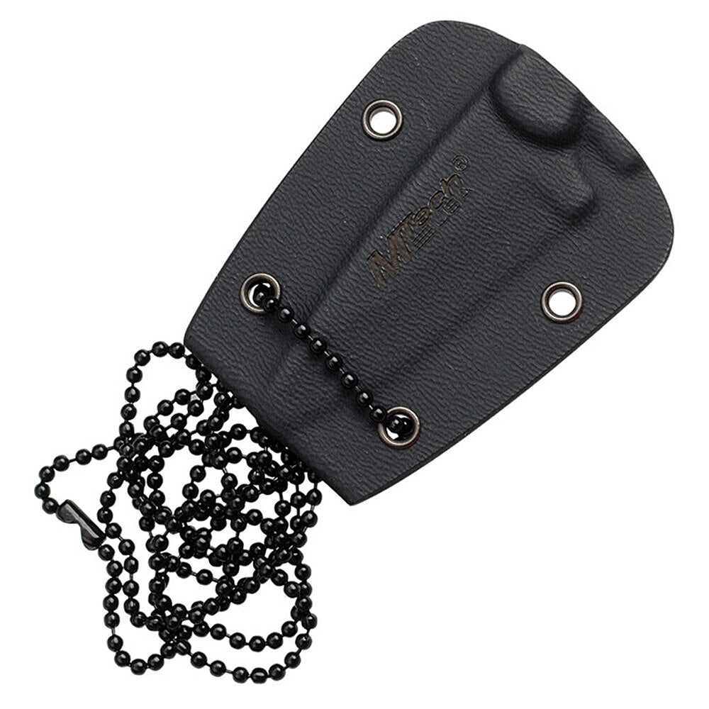 MTech New Precision Tactical Neck Knife | 5" Overall, Black, G10 Handle, MT673
