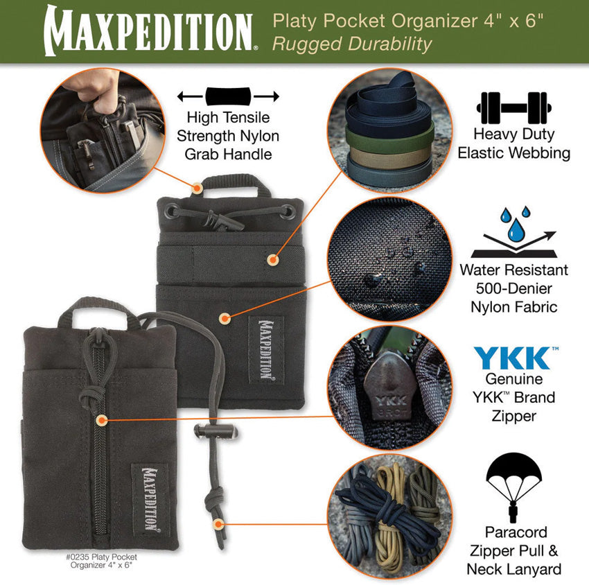Maxpedition Platy Pocket Organizer 4x6 Grn 0235F