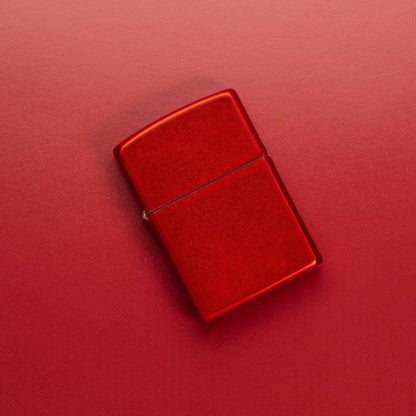 Zippo Metallic Red Windproof Lighter – Made in USA - Shop now at Mjoutdoorsgear UK