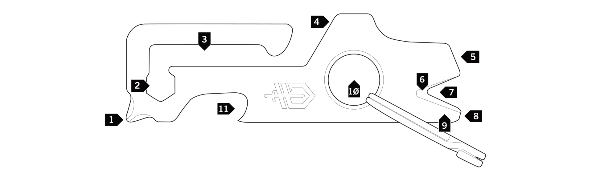 Gerber Mullet Multi-Tool Stonewash | Compact Keychain EDC | Mjoutdoorsgear UK