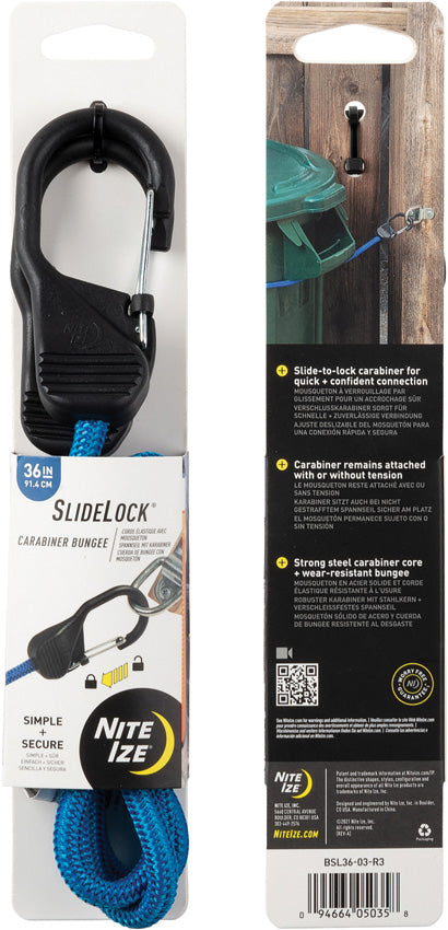 Nite Ize Bungee Slide Lock 36in Blue - gear fastener - image 1