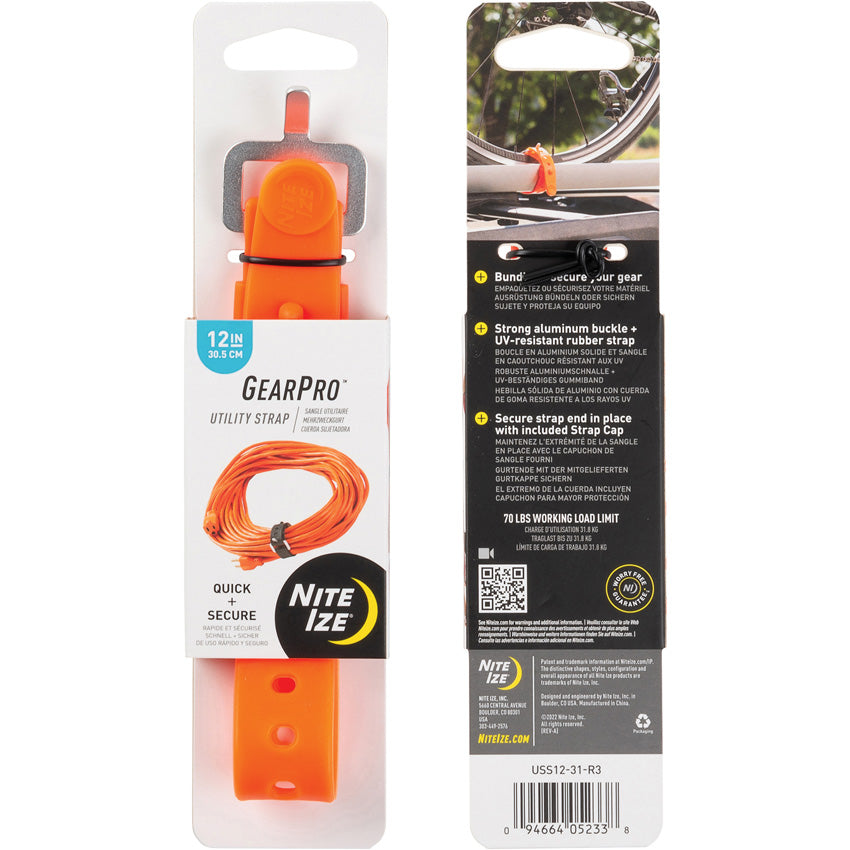 Nite Ize GearPro Utility Strap 12in Orange colour - outdoor apparel - image 2