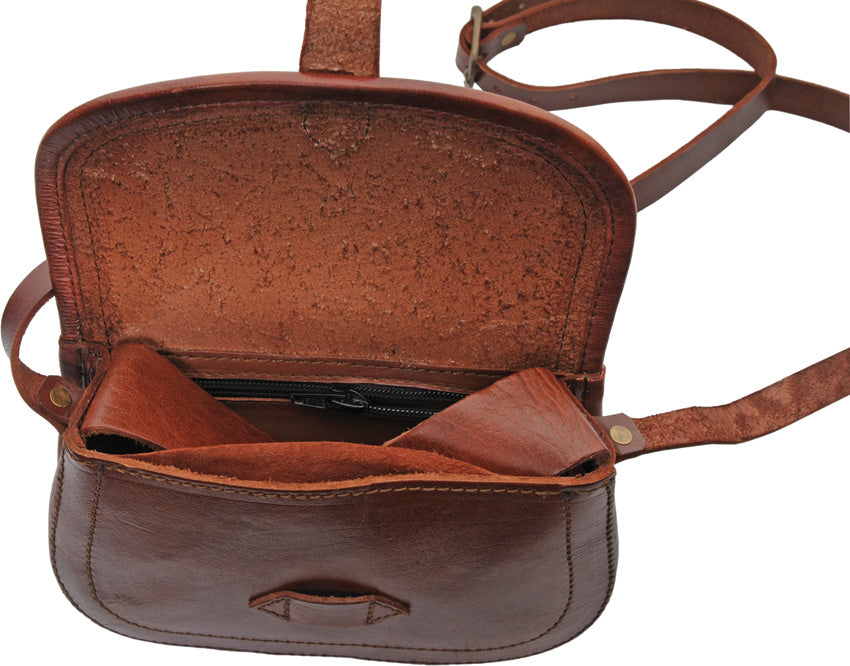Shoulder Bag Brown Leather - gear storage accessory - image 2