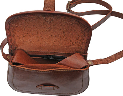 Shoulder Bag Brown Leather - gear storage accessory - image 2