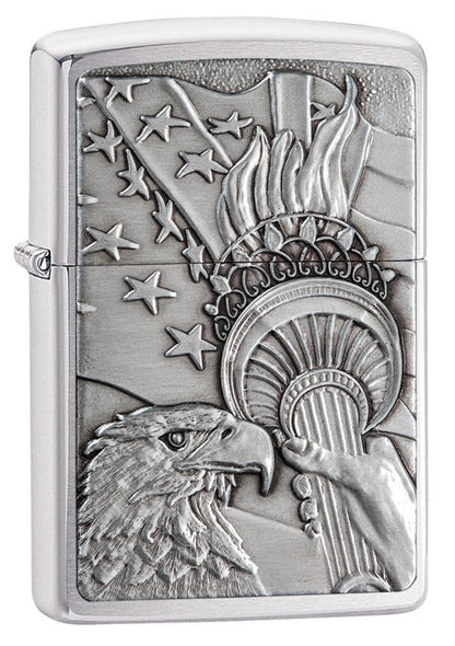 Zippo Patriotic Eagle Emblem Windproof Lighter – Made in USA - Shop now at mjoutdoorsgear UK
