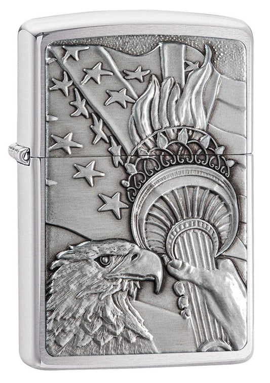 Zippo Patriotic Eagle Emblem Windproof Lighter – Made in USA - Shop now at mjoutdoorsgear UK
