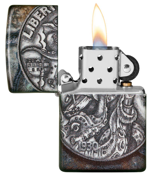 Zippo Pirate Coin 540 Color Design Windproof Lighter - Made in USA - Shop now at Mjoutdoorsgear UK