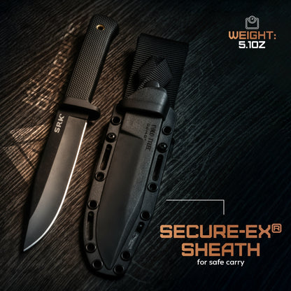 Cold Steel SRK Compact Fixed Blade CS49LCKD - durable tactical fixed blade knife with textured grip handle