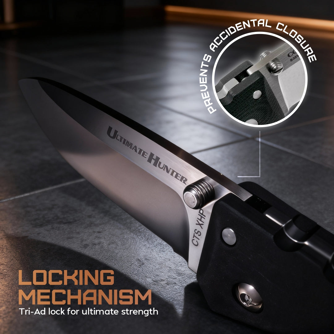 Cold Steel Ultimate Hunter Black Folding Knife – S35VN Steel