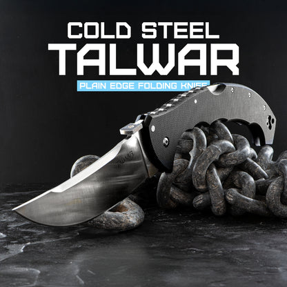 Cold Steel Talwar 4" Plain Edge Folding Knife – S35VN Steel