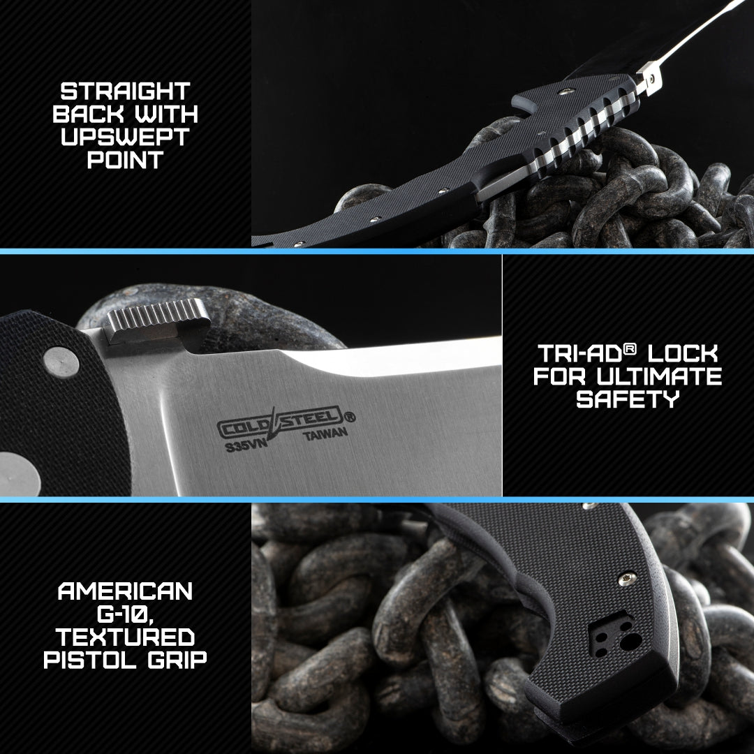 Cold Steel Talwar 4" Plain Edge Folding Knife – S35VN Steel