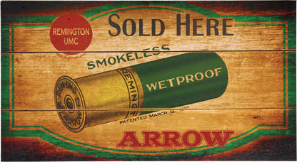 Remington Arrow Sold Here Wood Sign - outdoor lifestyle sign - image 1