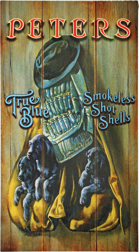Remington True Blue Puppies Wood Sign - outdoor lifestyle sign - image 1