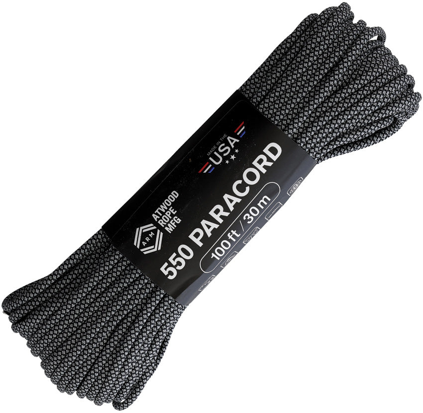 Atwood Rope MFG Parachute Cord Diamond Blk/Gry - paracord accessory - image 1