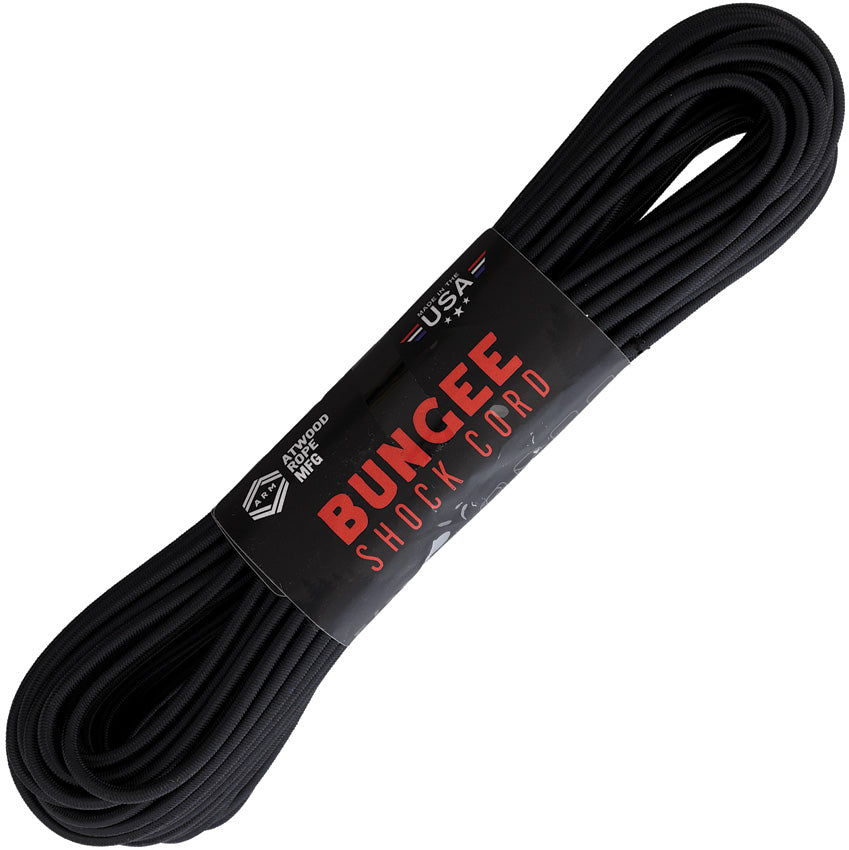 Atwood Rope MFG Bungee Shock Cord 50ft Black - paracord accessory - image 1