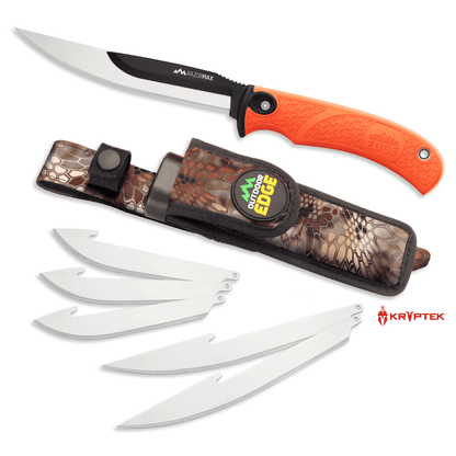 Outdoor Edge RazorMax Replaceable Blade Hunting Knife, Blaze Orange RMB-20C – image 1