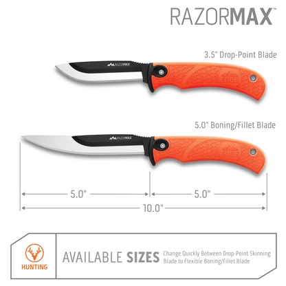 Outdoor Edge RazorMax Replaceable Blade Hunting Knife, Blaze Orange RMB-20C – image 4