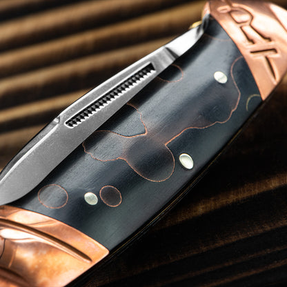 Rough Ryder Canoe Copper Swirl Folding Knife
