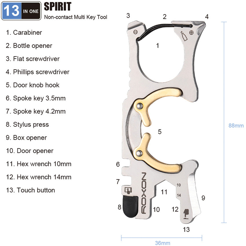 ROXON Spirit 13 in 1 Carabiner - outdoor accessory - image 2