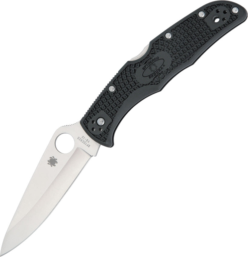 Spyderco Endura 4 Lockback Black C10PBK by Spyderco – available for sale in the UK at Mjoutdoorsgears