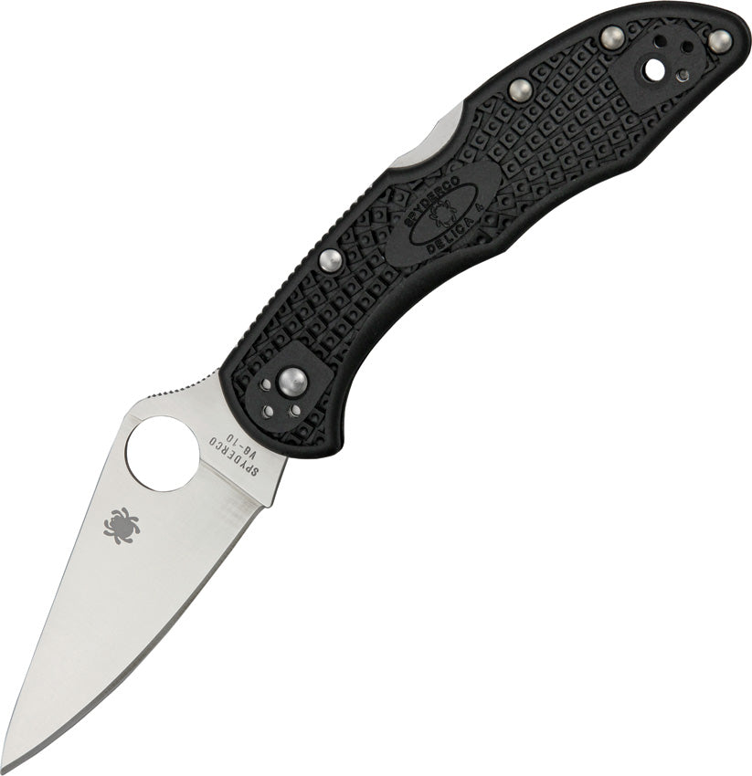 Spyderco Delica Lockback Flat Ground C11FPBK by Spyderco – available for sale in the UK at Mjoutdoorsgear UK