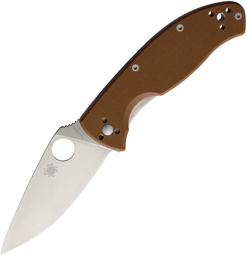 Spyderco Tenacious Brown C122GPBN Linerlock - 8Cr13MoV blade, Brown G10 - Buy at Mjoutdoorsgear UK