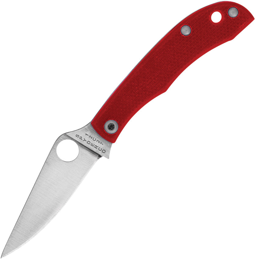 Spyderco Honeybee Slip Joint Red C137GRDP - 12C27 Sandvik stainless blade, Red G10 - Buy at Mjoutdoorsgear UK