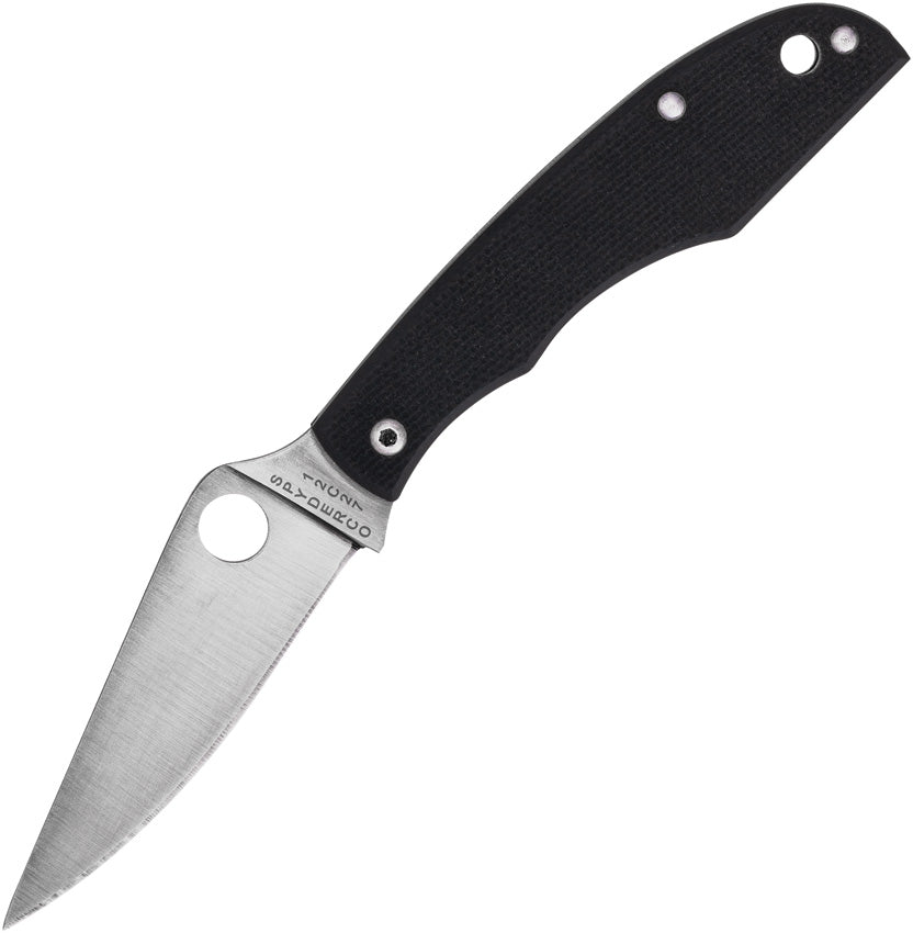 Spyderco Grasshopper Slip Joint Black C138GBKP - 12C27 Sandvik stainless blade, Black G10 - Buy at Mjoutdoorsgear UK