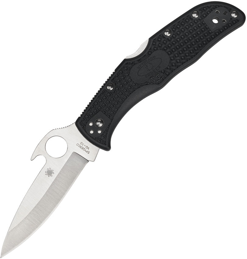Spyderco Endela Lockback Black C243PGYW - Premium Spyderco Folding Knife for Sale at Mjoutdoorsgear UK