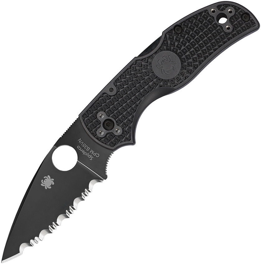 Spyderco Native 5 Lockback Blk Serrated C41SBBK5