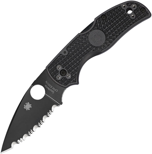 Spyderco Native 5 Lockback Blk Serrated C41SBBK5