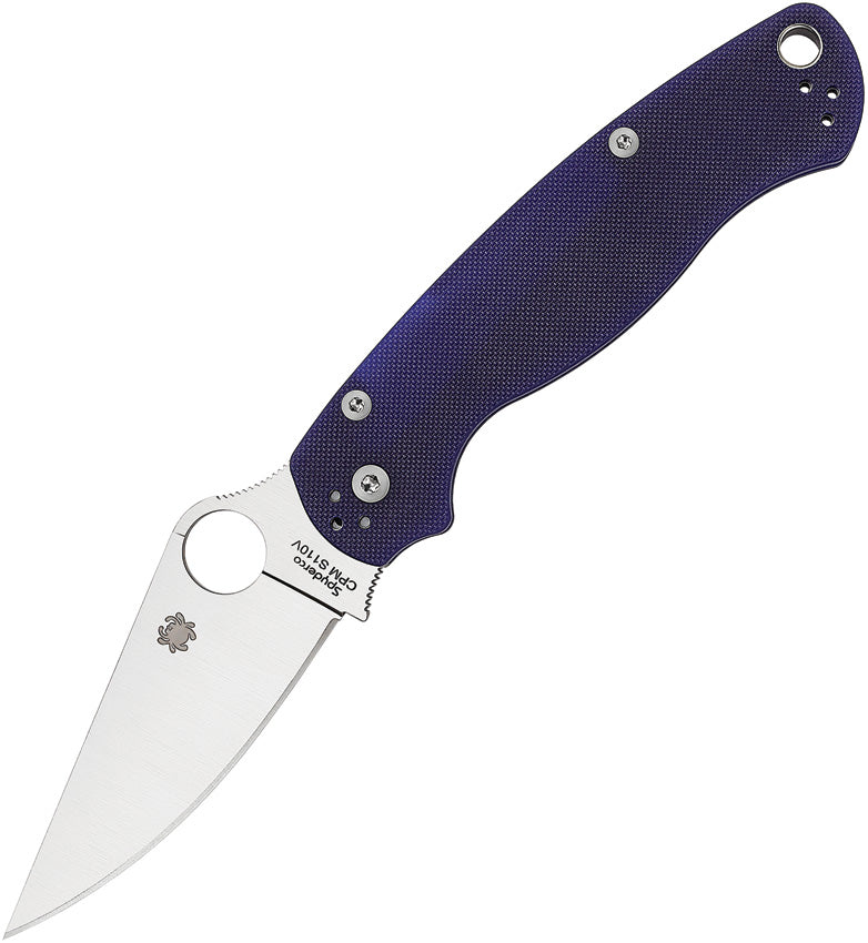 Spyderco Para Military 2 Comp Lock Blue C81GPDBL2 by Spyderco - Premium Folding Knife for Sale in UK