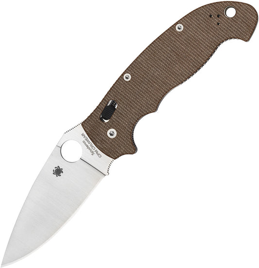 Spyderco Manix 2 XL Brn Canvas Micarta C95MPCW2