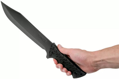 Schrade Leroy Bowie Fixed Blade Knife Black TPE (10.25" Gray) SCHF45
