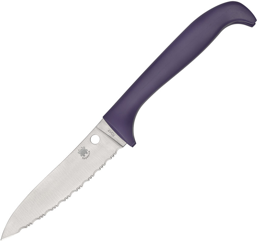 Spyderco Counter Critter Purple Serr K21SPR by Spyderco - Kitchen Knife for Sale in UK