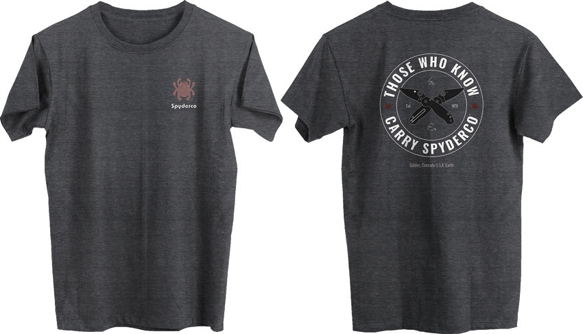 Spyderco Those Who Know T-Shirt 2XL TS01HDG2XL