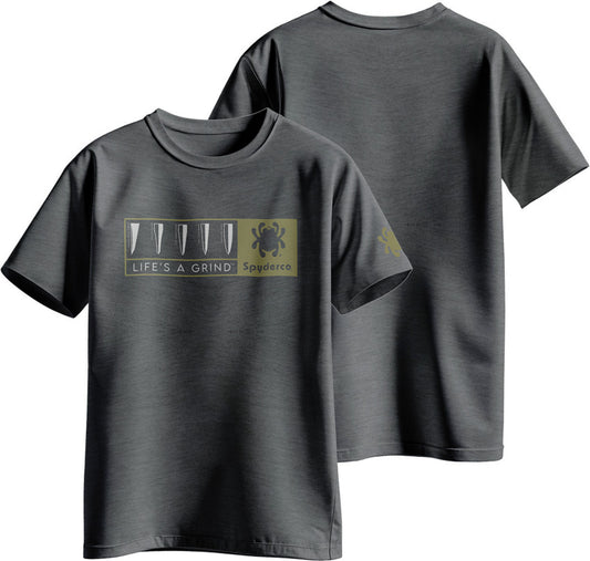 Spyderco T-Shirt Life's a Grind Heather TS05HGY_L