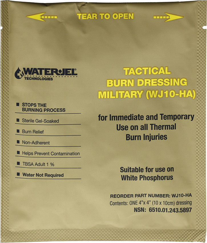 Water Jel Military Burn Dressing 4 in x 4 in - first aid equipment - image 1