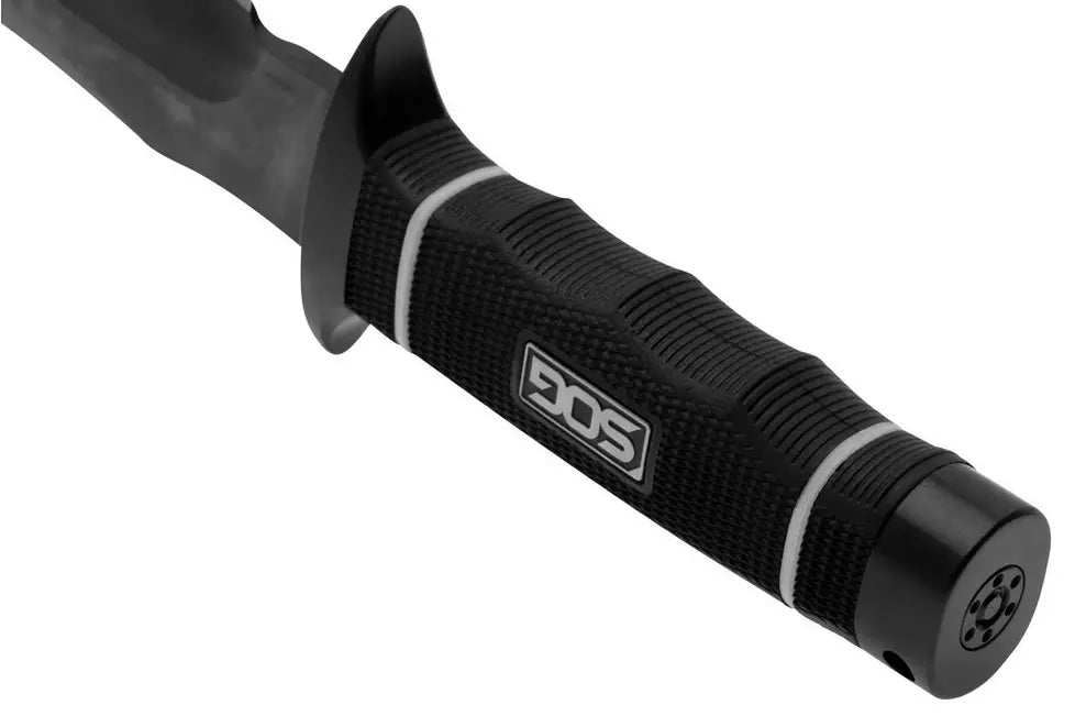 SOG S10BK Tech Bowie Black Fixed Blade Knife Black Handles
