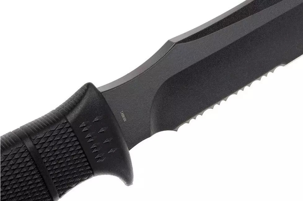 SOG M37K Seal Pup Kydex Sheath Serrated Grey Fixed Blade Knife Black Handles
