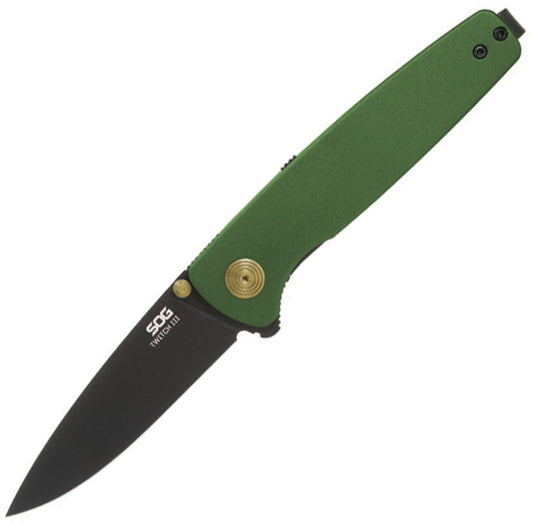 SOG Twitch III Linerlock A/O Grn SOG-11-15-04-43