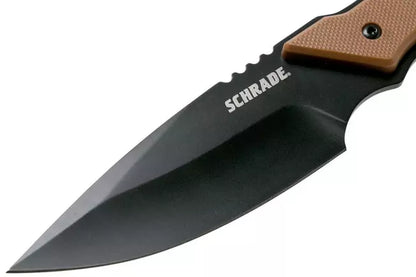 Schrade Frontier Fixed Knife 4" 1121086 Tan & Black FRN
