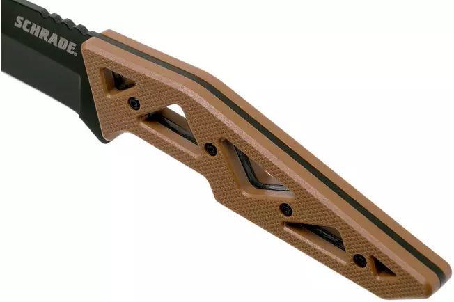 Schrade Frontier Fixed Knife 4.5" 1124284 Tan & Black FRN pocket knife