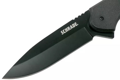 Schrade Fixed Knife 4" Drop Point 1124286 Tan & Black FRN pocket knife