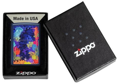 Zippo Lighter Sea Life Design - All Materials - Made in USA - Shop now at Mjoutdoorsgear UK