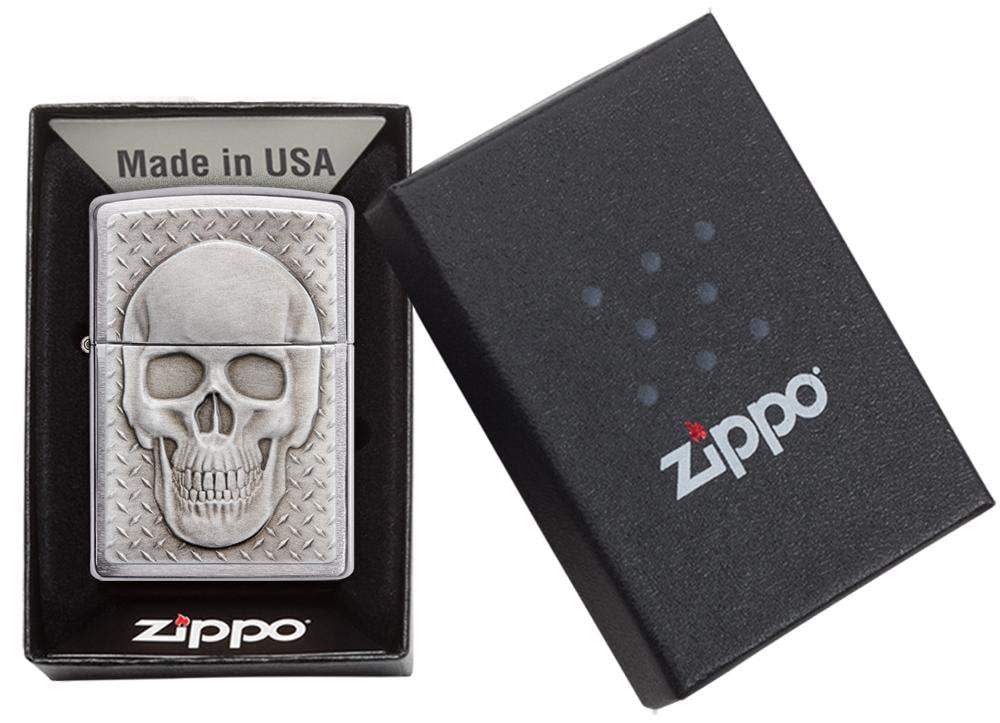 Zippo Skull with Brain Surprise Windproof Lighter
